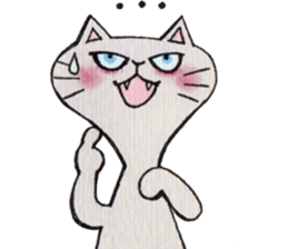 Gray lazy cat sticker #9418558