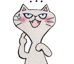 Gray lazy cat sticker #9418558