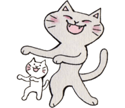 Gray lazy cat sticker #9418559