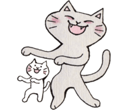 Gray lazy cat sticker #9418559