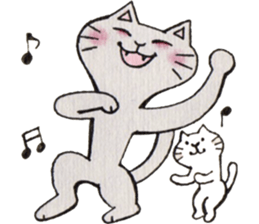 Gray lazy cat sticker #9418560