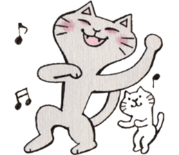 Gray lazy cat sticker #9418560