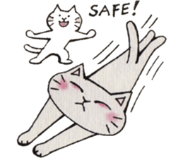 Gray lazy cat sticker #9418562
