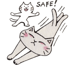 Gray lazy cat sticker #9418562