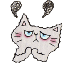 Gray lazy cat sticker #9418563