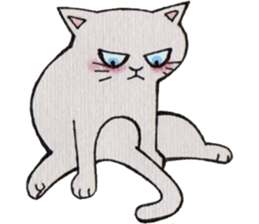 Gray lazy cat sticker #9418564
