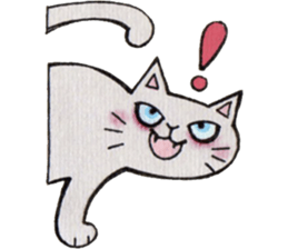 Gray lazy cat sticker #9418565