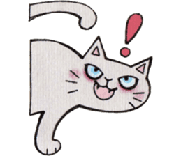 Gray lazy cat sticker #9418565