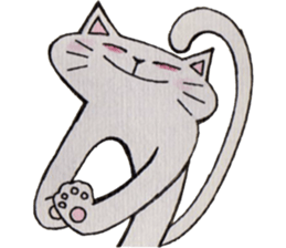Gray lazy cat sticker #9418568