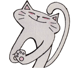 Gray lazy cat sticker #9418568