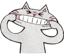 Gray lazy cat sticker #9418570