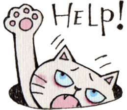 Gray lazy cat sticker #9418571