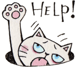 Gray lazy cat sticker #9418571