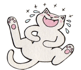Gray lazy cat sticker #9418573