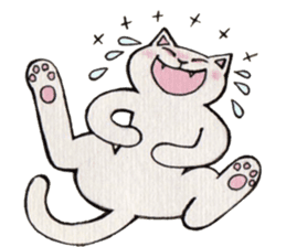 Gray lazy cat sticker #9418573