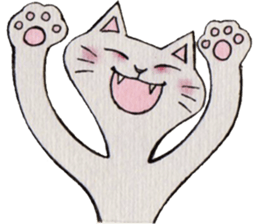 Gray lazy cat sticker #9418575