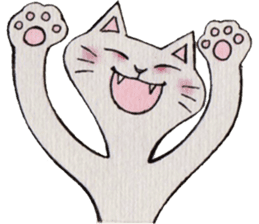 Gray lazy cat sticker #9418575