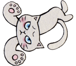 Gray lazy cat sticker #9418576