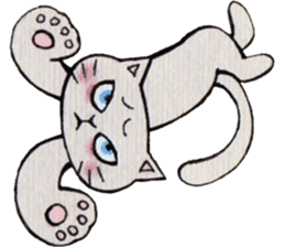 Gray lazy cat sticker #9418576