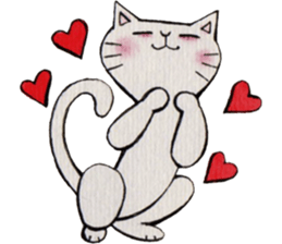 Gray lazy cat sticker #9418577