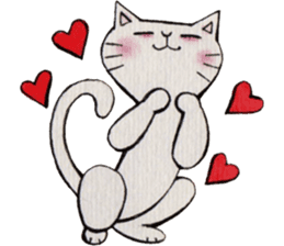 Gray lazy cat sticker #9418577