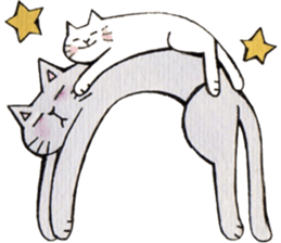 Gray lazy cat sticker #9418581