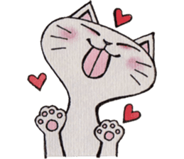 Gray lazy cat sticker #9418582