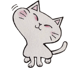 Gray lazy cat sticker #9418583