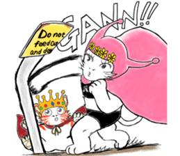 A fighting cat sticker #9419963