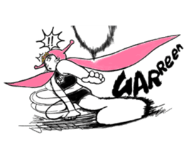 A fighting cat sticker #9419977