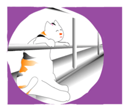 the world of a cat sticker #9420929