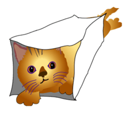 the world of a cat sticker #9420937