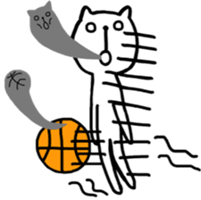 the cat loves basketball ver.2 sticker #9423096
