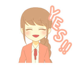 braid girl Sticker sticker #9423425