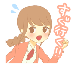 braid girl Sticker sticker #9423437