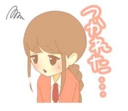 braid girl Sticker sticker #9423443