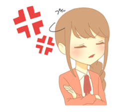 braid girl Sticker sticker #9423462