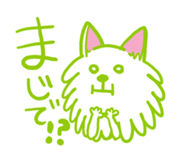 Kansai accent Pomeranian  "PONTA" sticker #9423884