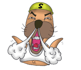 Seal work in construction site[India] sticker #9427773