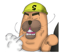 Seal work in construction site[India] sticker #9427782