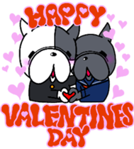 french bulldog Pistachio valentine sticker #9427784