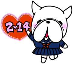 french bulldog Pistachio valentine sticker #9427785