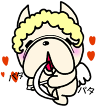 french bulldog Pistachio valentine sticker #9427794