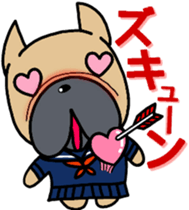 french bulldog Pistachio valentine sticker #9427799