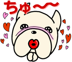 french bulldog Pistachio valentine sticker #9427821