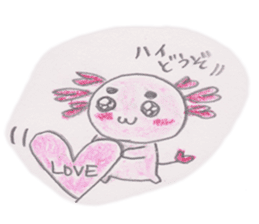 Love you Love you axolotl sticker #9428030