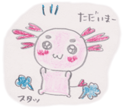Love you Love you axolotl sticker #9428050