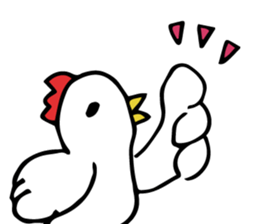 a chicken who is so fool from japan. sticker #9428231