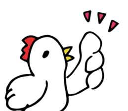 a chicken who is so fool from japan. sticker #9428231