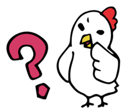 a chicken who is so fool from japan. sticker #9428236